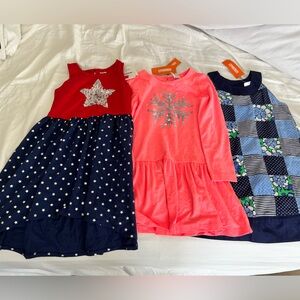 Lot of Three Girls Gymboree Dresses, Size 6, NWT